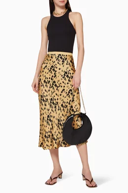 Anine bing deals silk skirt yellow