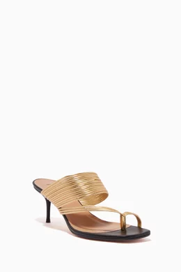 Aquazzura sunny metallic hot sale sandals