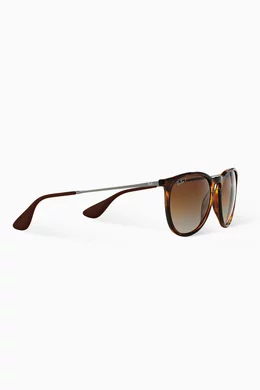 Buy Ray Ban Brown Erika Classic Polarized Sunglasses for Women in