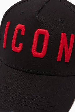 Buy Dsquared2 Black Icon Logo Cotton Cap for Men in UAE Ounass