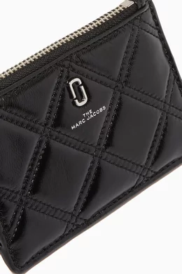The quilted softshot top zip multi wallet shop