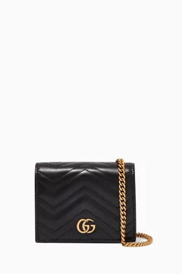 Gucci chevron on sale leather card case