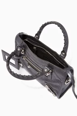 Buy Balenciaga Silver Mini Classic City Bag in Metallic Arena