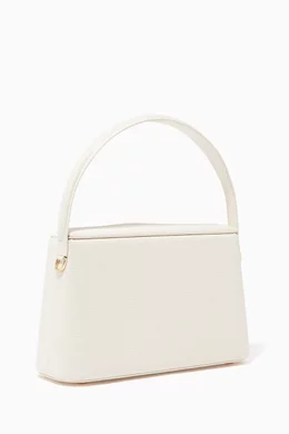 Buy REJINA PYO White Felix Bag in Textured Leather for Women in