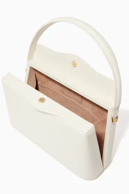 Buy REJINA PYO White Felix Bag in Textured Leather for Women in