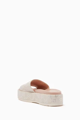 Angelina gg best sale lamé slide sandals