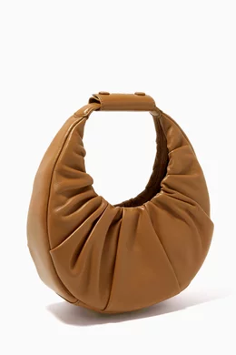 Buy Staud Neutral Mini Soft Moon Bag in Nappa for Women in UAE Ounass
