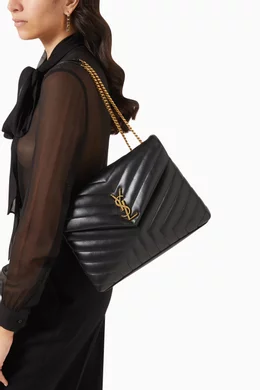 Saint laurent medium loulou matelassé leather shoulder bag deals