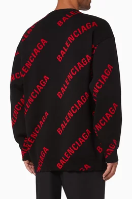 Balenciaga logo knit sweater online