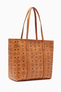 Buy MCM Brown Medium Toni Shopper in Visetos for Women in UAE Ounass