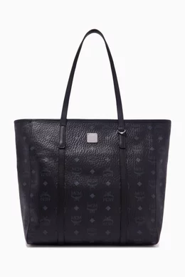 Buy MCM Black Medium Toni Shopper in Visetos for Women in UAE Ounass