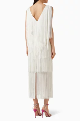 Bcbg fringe best sale dress