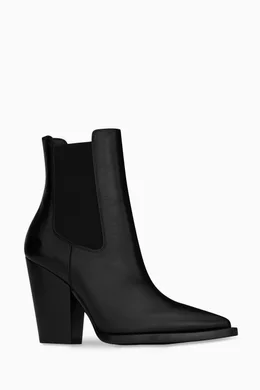 Buy SAINT LAURENT Black Theo 95 Chelsea Boots in Smooth Leather