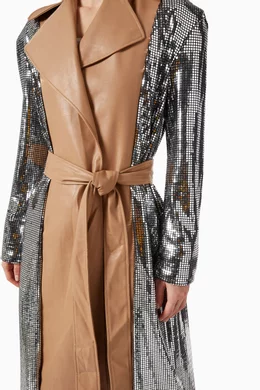 Anouki sequin top trench