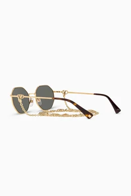Valentino sunglasses store with chain