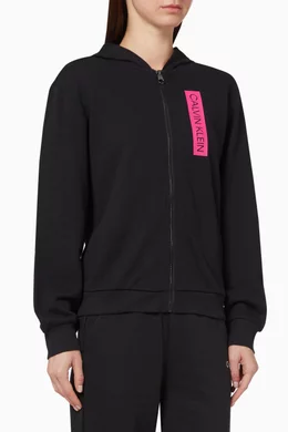 Calvin klein performance outlet logo zip hoodie