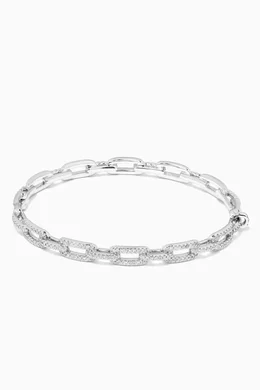 Diamond chain top link bracelet