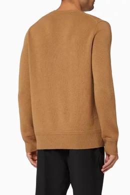 Buy Burberry Neutral Monogram Motif Cashmere Sweater for Men in UAE Ounass