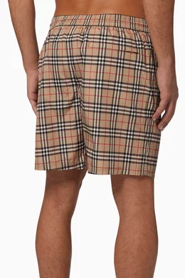 Burberry check discount drawcord swim shorts