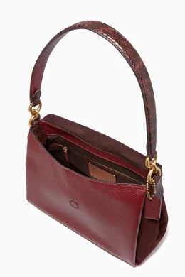 May shoulder bag clearance with snakeskin detail