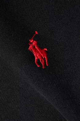 Ralph lauren black discount hoodie red horse