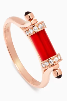 Buy L Atelier Nawbar Red Single Pillar of Light Diamond Ring in