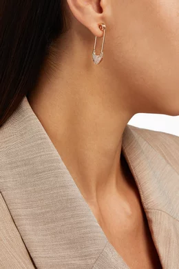 Buy Kamushki Rose Gold Medium Safety Pin Single Earring in 18kt Rose Gold for Women in UAE Ounass