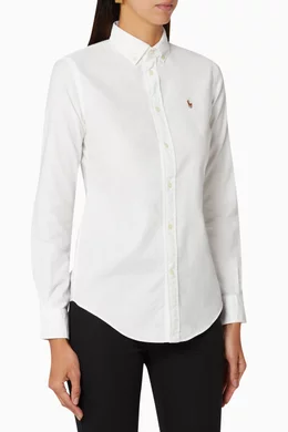 Polo ralph lauren women's slim fit oxford button down shirt hotsell