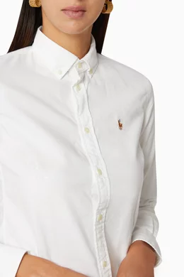 Polo ralph lauren women's slim shop fit oxford button down shirt