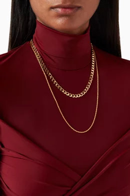 Buy Maria Black Yellow Sofia Necklace in Gold Plated Silver for Women in UAE Ounass