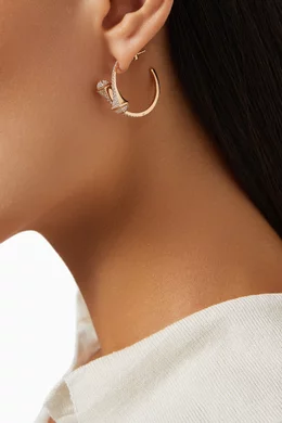 Small rose clearance gold hoop earrings