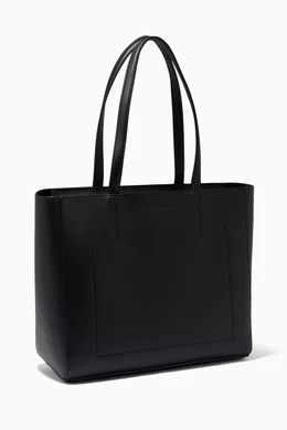 Calvin klein black 2025 leather tote bag