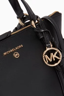 Buy Michael Kors Black Nomad Small Tote Bag in Saffiano Leather