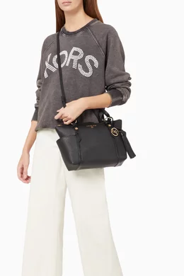 Buy Michael Kors Black Nomad Small Tote Bag in Saffiano Leather