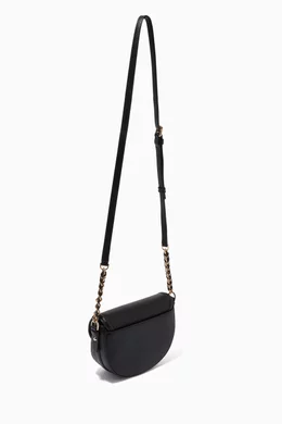 Buy Michael Kors Black Half Dome Crossbody Bag in Leather for
