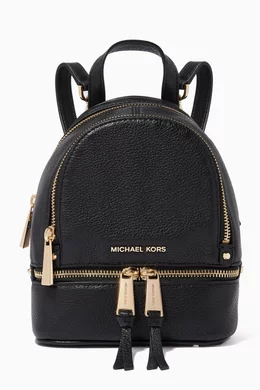 Michael kors rhea on sale mini backpack black