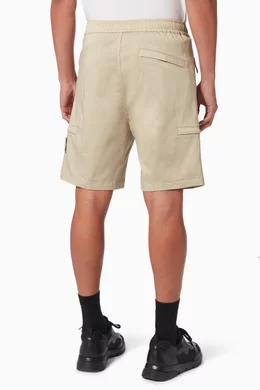 Buy Stone Island Neutral Ghost Piece Bermuda Shorts in Stretch