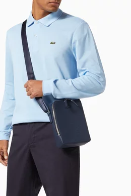 Men's chantaco vertical sales matte piqué leather bag
