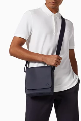 Lacoste men's hotsell classic flap bag