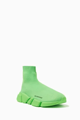 Buy Balenciaga Green Speed 2.0 Sneakers in Recycled Knit for Men