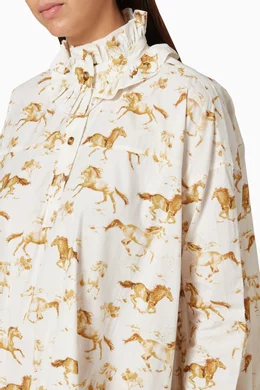 Ganni horse print discount dress