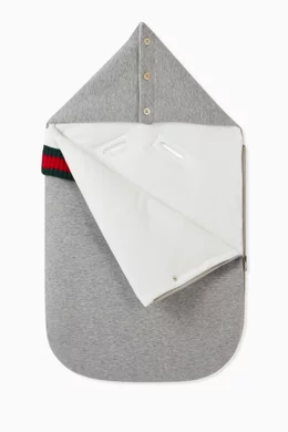 Buy Gucci Grey Web Sleeping Bag in Cotton Jersey for UNISEX in UAE