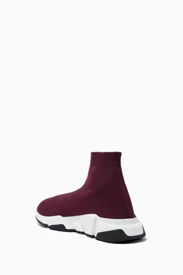 Balenciaga sock shoes burgundy shop