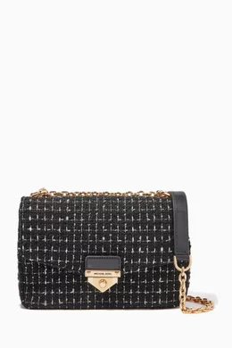 Buy Michael Kors Black Large Soho Shoulder Bag in Tweed for Women in UAE Ounass