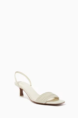 Buy NEOUS White Rossi 50 Slingback Sandals in Leather for Women in UAE Ounass