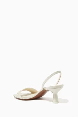 Buy NEOUS White Rossi 50 Slingback Sandals in Leather for Women in UAE Ounass