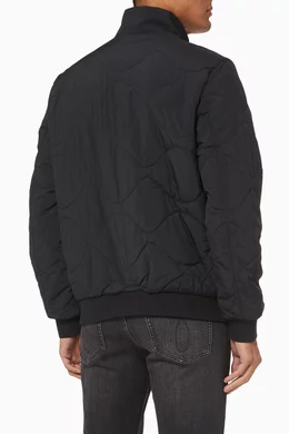 Buy Calvin Klein Jeans Black Quilted Nylon Bomber Jacket for Men