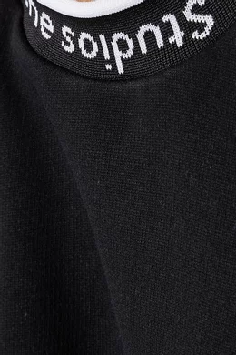 Buy Acne Studios Black Logo Ribbed Crewneck Oversized Jersey