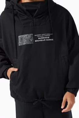 Buy Acne Studios Black Logo Anorak Jacket for Men in UAE Ounass