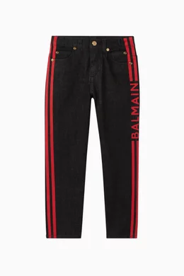Balmain striped jeans sales